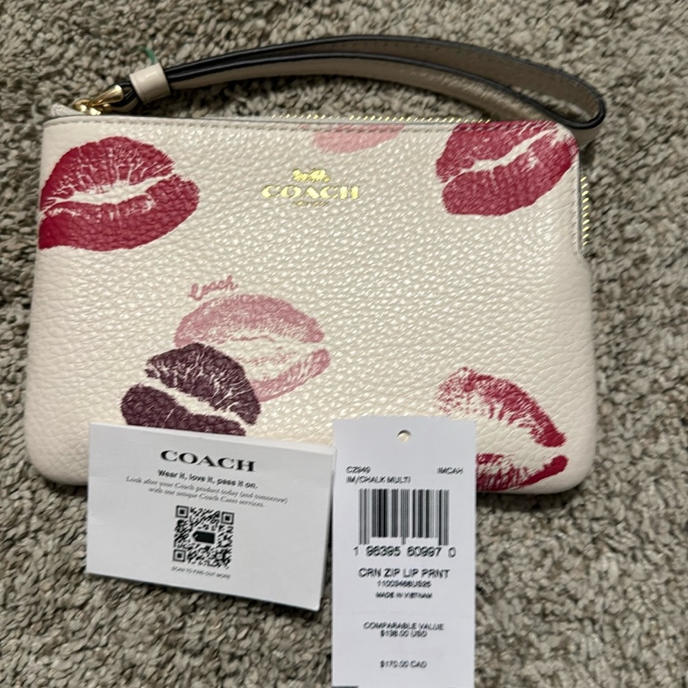 Coach corner zip wristlet